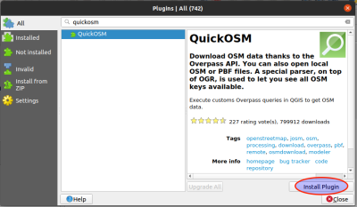 QGIS: QuickOSM-Plugin installieren